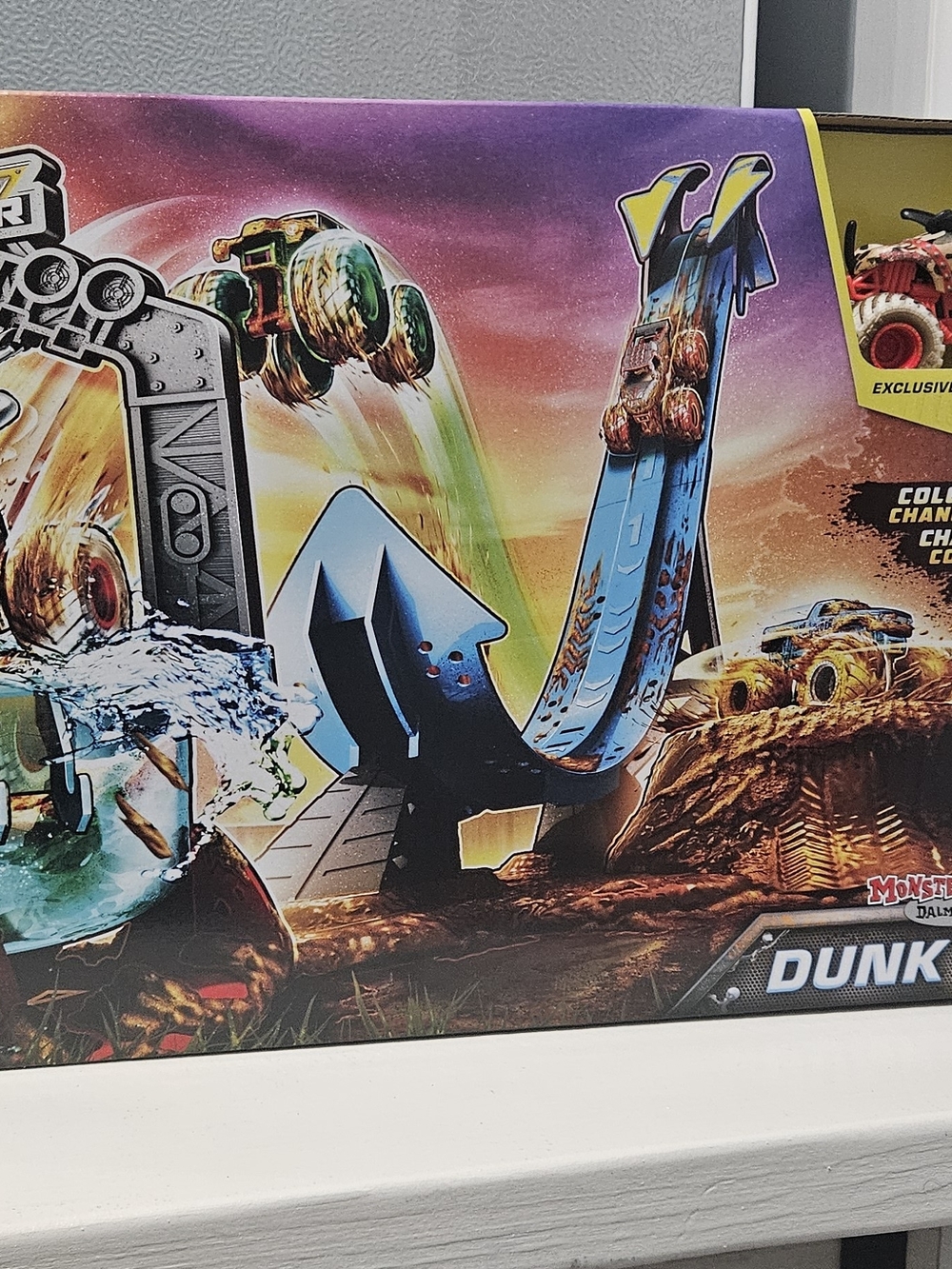 Monster Jam Blue Stunt Track Playset - Dunk & Launch Action